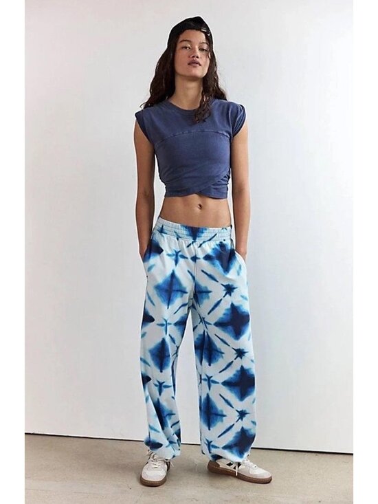 FP Movement by Free People Pants - FP Movement Hot Shot Crossover Set Shibori Navy Combo NWOT M